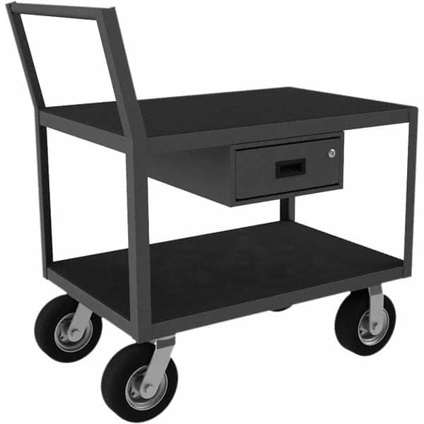 Durham - 1,200 Lb Capacity 2-Shelf Low Deck Service Truck - Industrial Tool & Supply