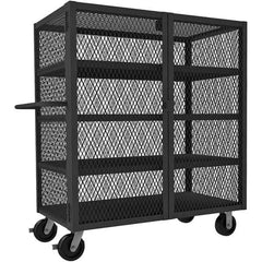 Durham - 2,000 Lb Capacity 4-Shelf Security Mesh Truck - Industrial Tool & Supply