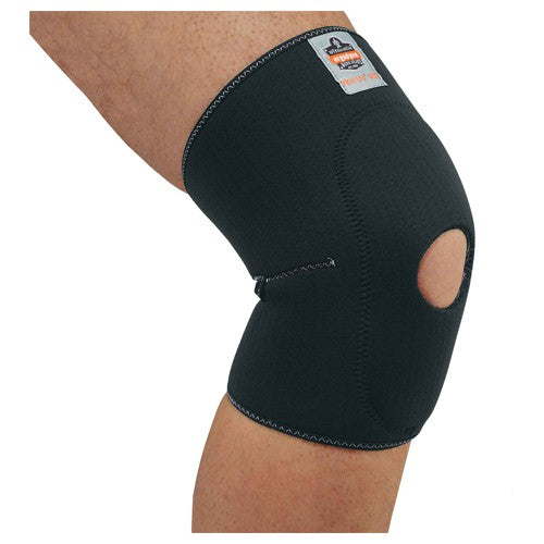 615 S Black Knee Sleeve W/ Open Patella/Anterior Pad - Industrial Tool & Supply