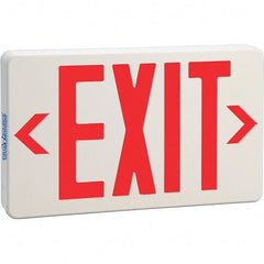 PRO-SOURCE - Illuminated Exit Signs Number of Faces: 1 Letter Color: Red - Industrial Tool & Supply