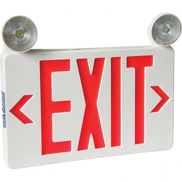 PRO-SOURCE - Combination Exit Signs Mounting Type: Universal Mount Number of Faces: 1; 2 - Industrial Tool & Supply