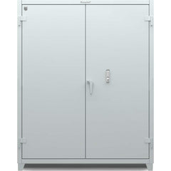 StrongHold - Storage Cabinets; Type: Locking ; Width (Inch): 60 ; Depth (Inch): 24 ; Height (Inch): 75 ; Number of Shelves: 3 ; Material: Steel - Exact Industrial Supply