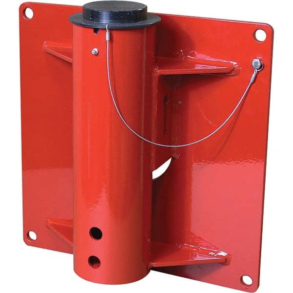 THERN - Davit Crane Bases Base Type: Wall Mount Base Finish/Coating: Red Powder Coat - Industrial Tool & Supply