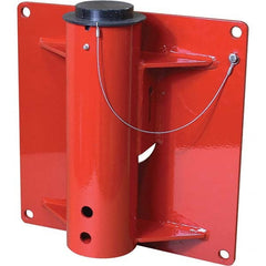 THERN - Davit Crane Bases Base Type: Wall Mount Base Finish/Coating: Red Powder Coat - Industrial Tool & Supply