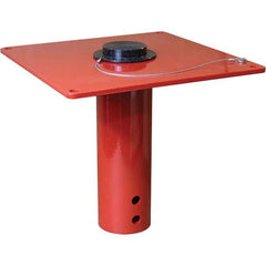 THERN - Davit Crane Bases Base Type: Flush Mount Base Finish/Coating: Red Powder Coat - Industrial Tool & Supply