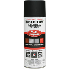 1600 Multi-Purpose Semi-Flat Black Spray Paint - Exact Industrial Supply