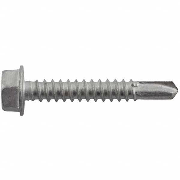 DeWALT Anchors & Fasteners - #12-14, Hex Washer Head, Hex Drive, 1-1/2" Length Under Head, #3 Point, Self Drilling Screw - Industrial Tool & Supply