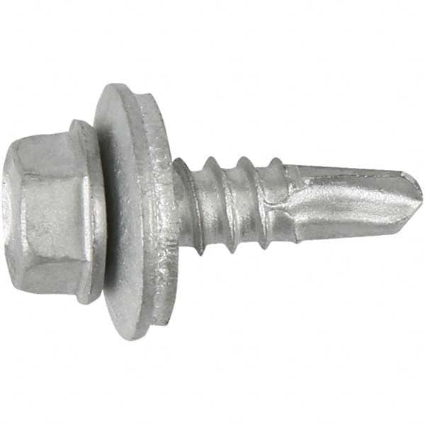 DeWALT Anchors & Fasteners - 1/4, Hex Washer Head, Hex Drive, 1-1/4" Length Under Head, #3 Point, Self Drilling Screw - Industrial Tool & Supply