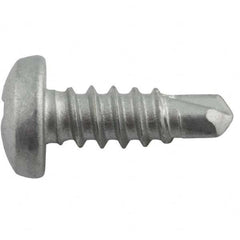 DeWALT Anchors & Fasteners - #8-18, Pan Head, Phillips Drive, 1/2" Length Under Head, #2 Point, Self Drilling Screw - Industrial Tool & Supply