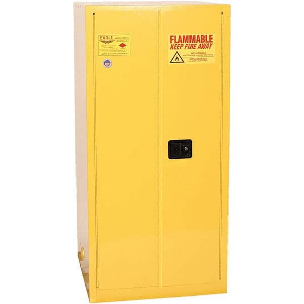 Eagle - Safety Cabinets Hazardous Chemical Type: Flammable and Combustible Liquids Color: Yellow - Industrial Tool & Supply