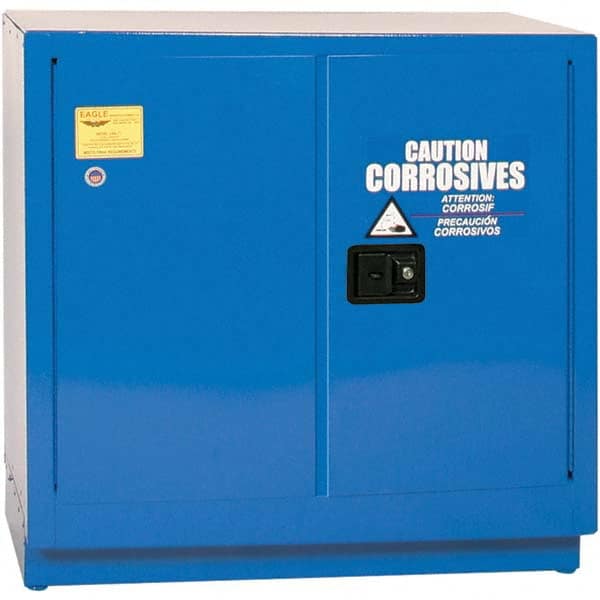 Eagle - Safety Cabinets Hazardous Chemical Type: Corrosive Chemicals Color: Royal Blue - Industrial Tool & Supply