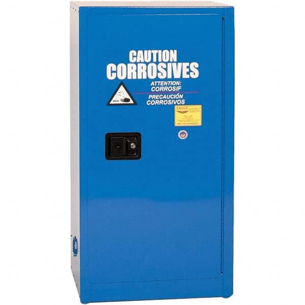 Eagle - Safety Cabinets Hazardous Chemical Type: Corrosive Chemicals Color: Royal Blue - Industrial Tool & Supply