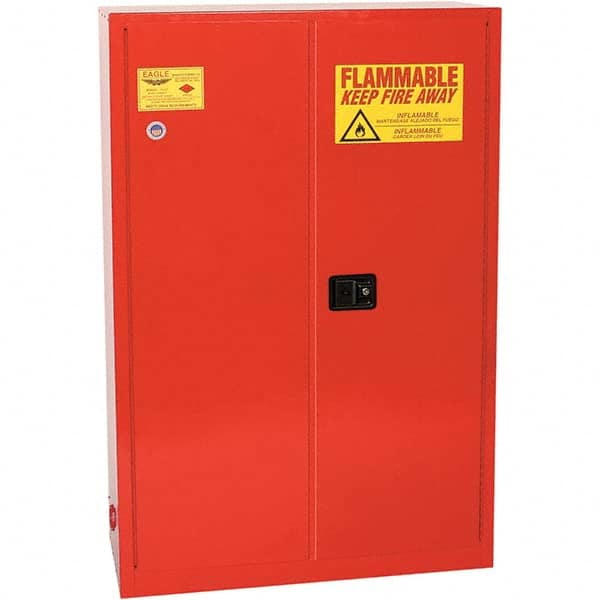 Eagle - Safety Cabinets Hazardous Chemical Type: Flammable and Combustible Liquids Color: Red - Industrial Tool & Supply