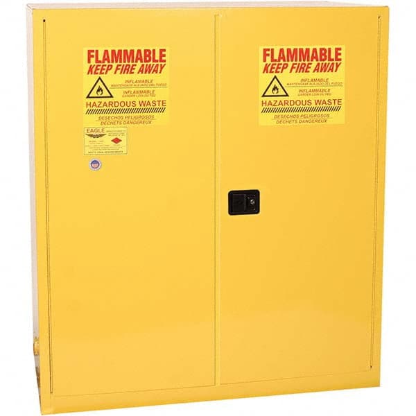 Eagle - Safety Cabinets Hazardous Chemical Type: Corrosive Chemicals Color: Yellow - Industrial Tool & Supply