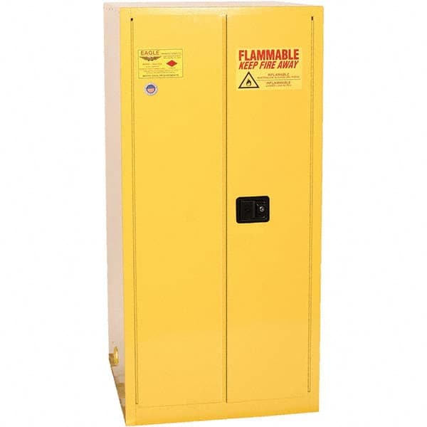 Eagle - Safety Cabinets Hazardous Chemical Type: Flammable and Combustible Liquids Color: Yellow - Industrial Tool & Supply