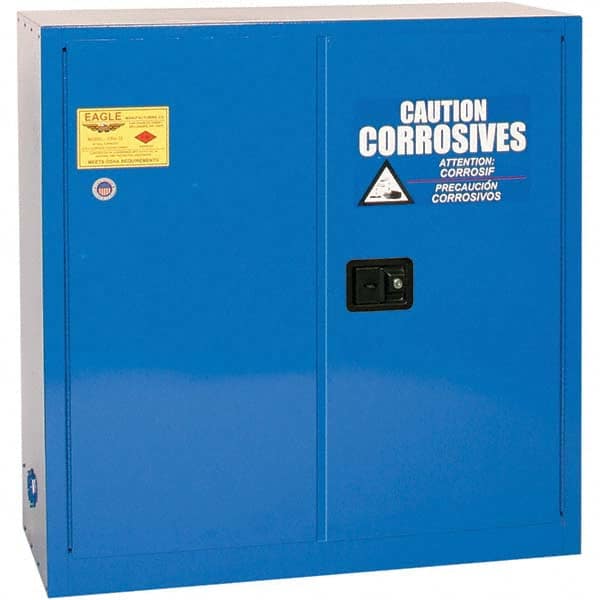 Eagle - Safety Cabinets Hazardous Chemical Type: Corrosive Chemicals Color: Royal Blue - Industrial Tool & Supply