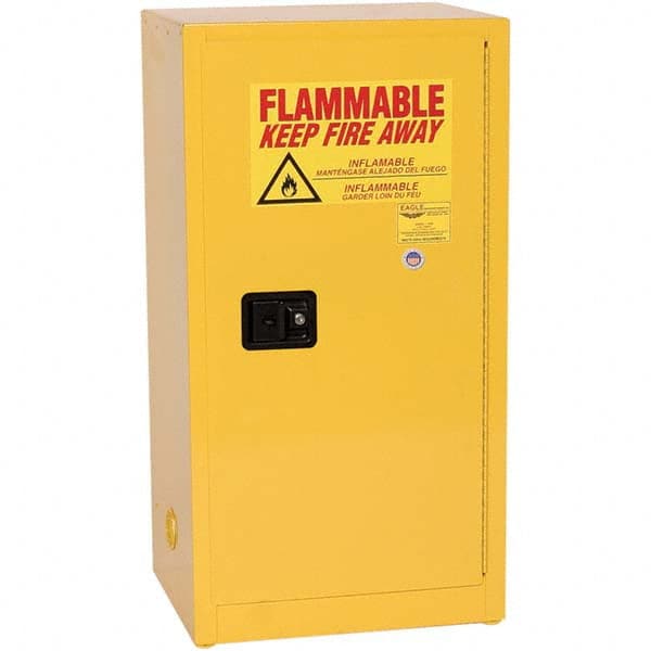 Eagle - Safety Cabinets Hazardous Chemical Type: Flammable and Combustible Liquids Color: Yellow - Industrial Tool & Supply