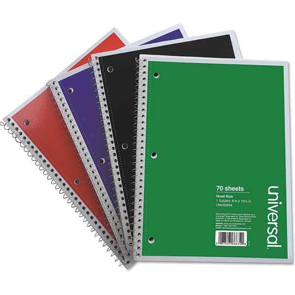 UNIVERSAL - Note Pads, Writing Pads & Notebooks Writing Pads & Notebook Type: Quadrille Pads Size: 10-1/2 x 8 - Industrial Tool & Supply