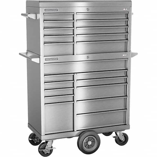 Champion Tool Storage - Tool Storage Combos & Systems Type: Top Chest/Roller Cabinet Combo with Maintenance Cart Drawers Range: 16 Drawers or More - Industrial Tool & Supply