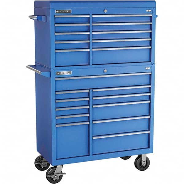 Champion Tool Storage - Tool Storage Combos & Systems Type: Top Chest/Roller Cabinet Combo with Maintenance Cart Drawers Range: 16 Drawers or More - Industrial Tool & Supply