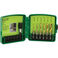 Greenlee - Combination Drill & Tap Sets Minimum Thread Size (mm): M3.5x0.60 Minimum Thread Size (Inch): #6-32 - Industrial Tool & Supply