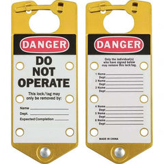 Brady - 1 5-Piece Single Jaw 1.429" Jaw Diam 6 Padlock Aluminum Lockout Hasp - Industrial Tool & Supply