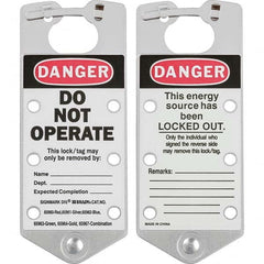 Brady - 1 5-Piece Single Jaw 1.429" Jaw Diam 6 Padlock Aluminum Lockout Hasp - Industrial Tool & Supply