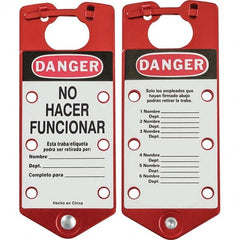 Brady - 1 5-Piece Single Jaw 1.429" Jaw Diam 6 Padlock Aluminum Lockout Hasp - Industrial Tool & Supply