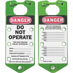 Brady - 1 5-Piece Single Jaw 1.429" Jaw Diam 6 Padlock Aluminum Lockout Hasp - Industrial Tool & Supply