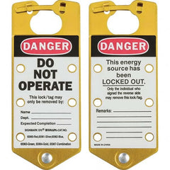 Brady - 1 5-Piece Single Jaw 1.429" Jaw Diam 6 Padlock Aluminum Lockout Hasp - Industrial Tool & Supply