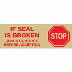Tape Logic - Shipping & DOT Labels Message Type: Shipping Label Legend: Stop If Seal is Broken - Industrial Tool & Supply