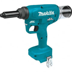Makita - Cordless Riveters Fastener Type: Cordless Electric Riveter Closed End Rivet Capacity: All up to 1/4 - Industrial Tool & Supply