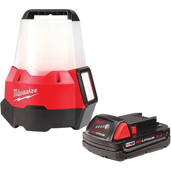 Milwaukee Tool - Cordless Work Lights Voltage: 18 Run Time: Up to 16 Hrs. - Industrial Tool & Supply