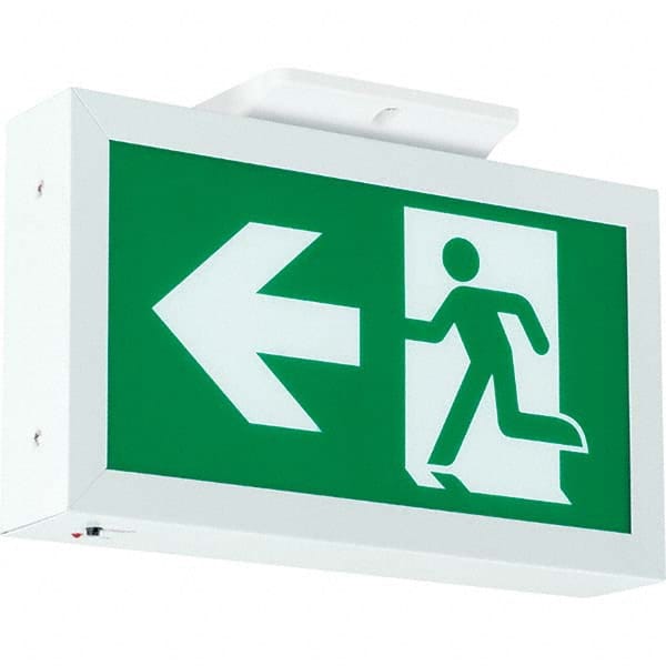 Hubbell Lighting - Illuminated Exit Signs Number of Faces: 1 Letter Color: Green - Industrial Tool & Supply