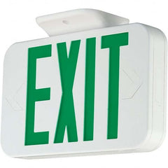 Hubbell Lighting - Illuminated Exit Signs Number of Faces: 1 Letter Color: Green - Industrial Tool & Supply