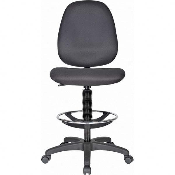 LISTA - 21 to 28-1/2" High Adjustable Height Swivel Stool - Industrial Tool & Supply