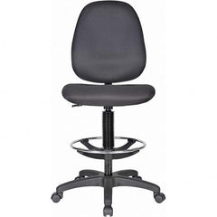 LISTA - 21 to 28-1/2" High Adjustable Height Swivel Stool - Industrial Tool & Supply