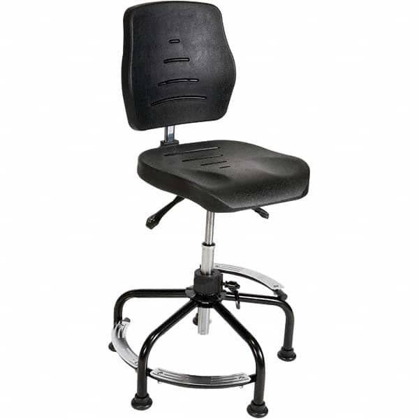 LISTA - 20 to 37" High Adjustable Height Swivel Stool - Industrial Tool & Supply