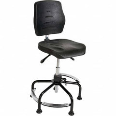 LISTA - 20 to 37" High Adjustable Height Swivel Stool - Industrial Tool & Supply
