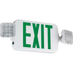 Hubbell Lighting - Combination Exit Signs Mounting Type: Ceiling Mount; Wall Mount Number of Faces: 1 - Industrial Tool & Supply