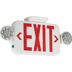 Hubbell Lighting - Combination Exit Signs Mounting Type: Ceiling Mount; Wall Mount Number of Faces: 1 - Industrial Tool & Supply