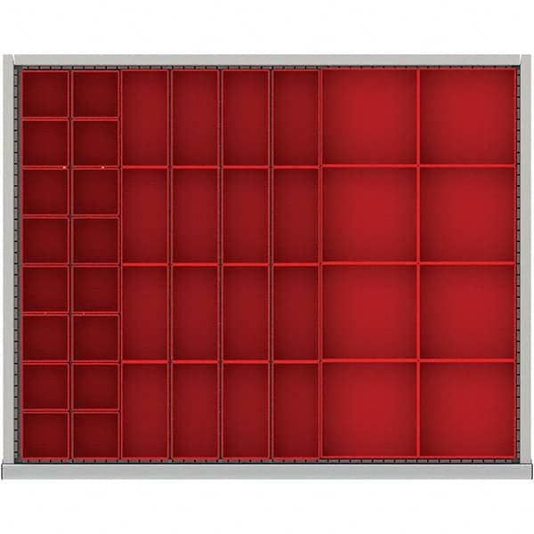 LISTA - 40-Compartment Drawer Divider Layout for 2.17" High Drawers - Industrial Tool & Supply