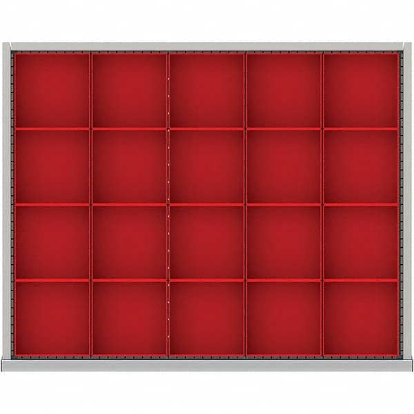 LISTA - 20-Compartment Drawer Divider Layout for 3.15" High Drawers - Industrial Tool & Supply