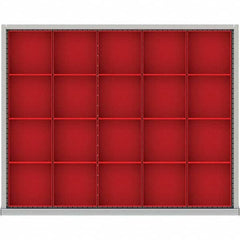 LISTA - 20-Compartment Drawer Divider Layout for 3.15" High Drawers - Industrial Tool & Supply