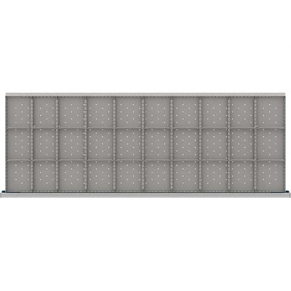 LISTA - 30-Compartment Drawer Divider Layout for 3.15" High Drawers - Industrial Tool & Supply
