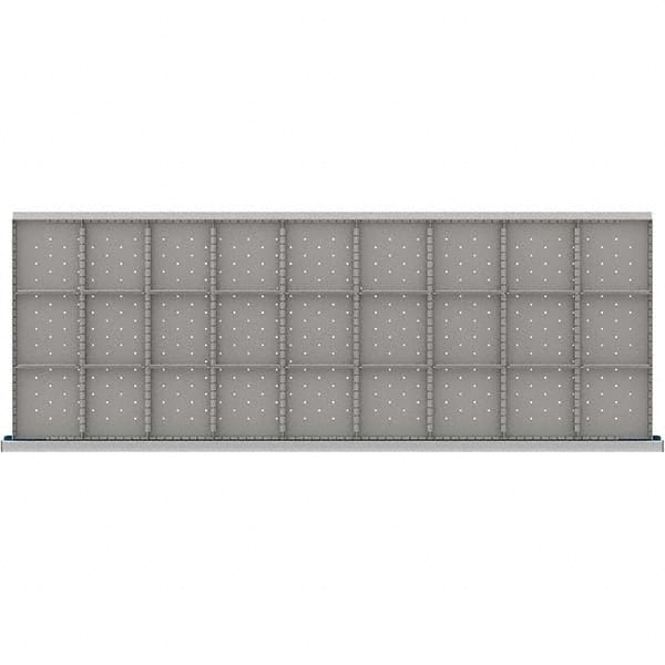 LISTA - 27-Compartment Drawer Divider Layout for 3.15" High Drawers - Industrial Tool & Supply