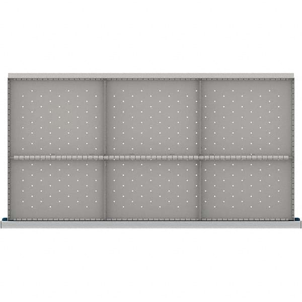 LISTA - 6-Compartment Drawer Divider Layout for 3.15" High Drawers - Industrial Tool & Supply