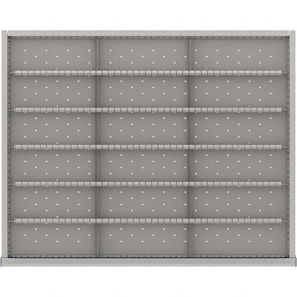 LISTA - 18-Compartment Drawer Divider Layout for 3.15" High Drawers - Industrial Tool & Supply