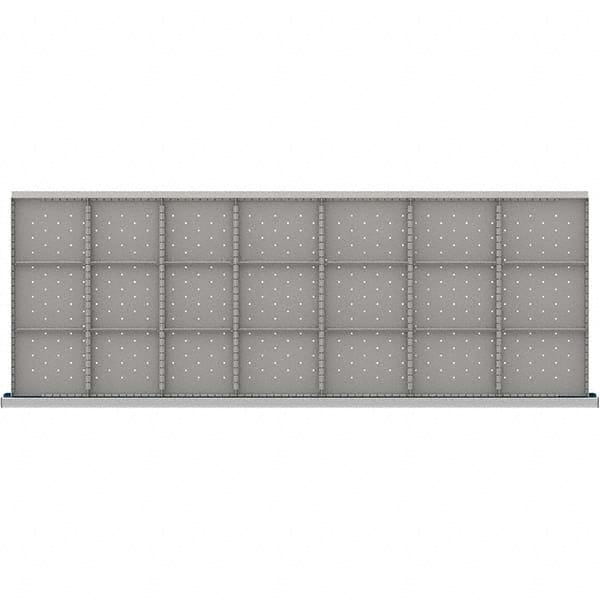 LISTA - 21-Compartment Drawer Divider Layout for 3.15" High Drawers - Industrial Tool & Supply