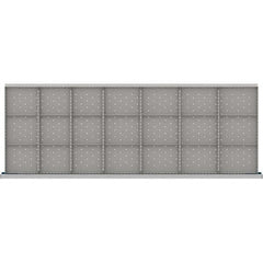 LISTA - 21-Compartment Drawer Divider Layout for 3.15" High Drawers - Industrial Tool & Supply